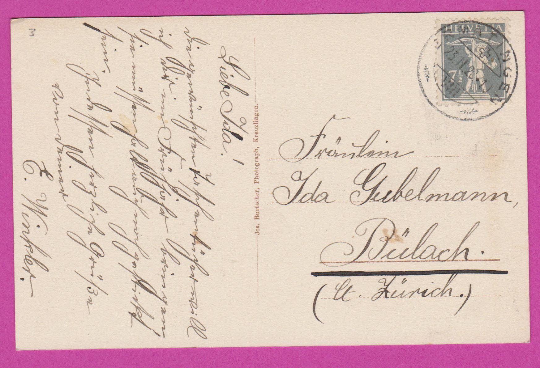 Cartoline postali: Ermatingen   :   alte Ansichtskarte mit Schiff Station, 1920 – Usato da Vitznau venduto da Ropaku 1