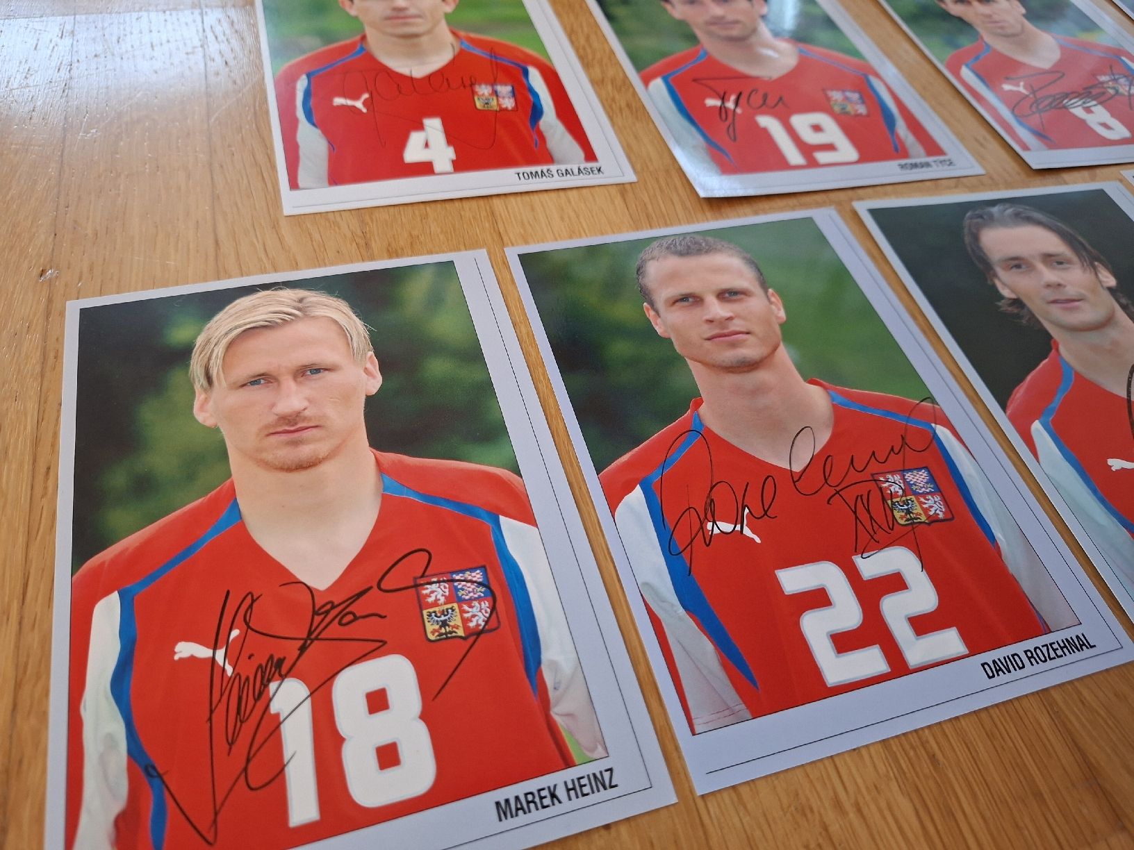 Autografi: Tschechien Nationalmannschaft Autogrammkarten ca 2004  – Usato da Thun venduto da wuschu 1