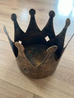 Deko-Krone aus Metall, Goldfarben - Dekoration
