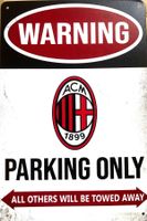AC Mailand Parking Only Blechschild Englisch Serie A Italien