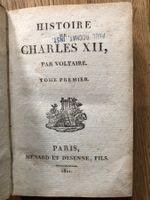 Antikes Buch Voltaire, Histoire Charles XII, 1821