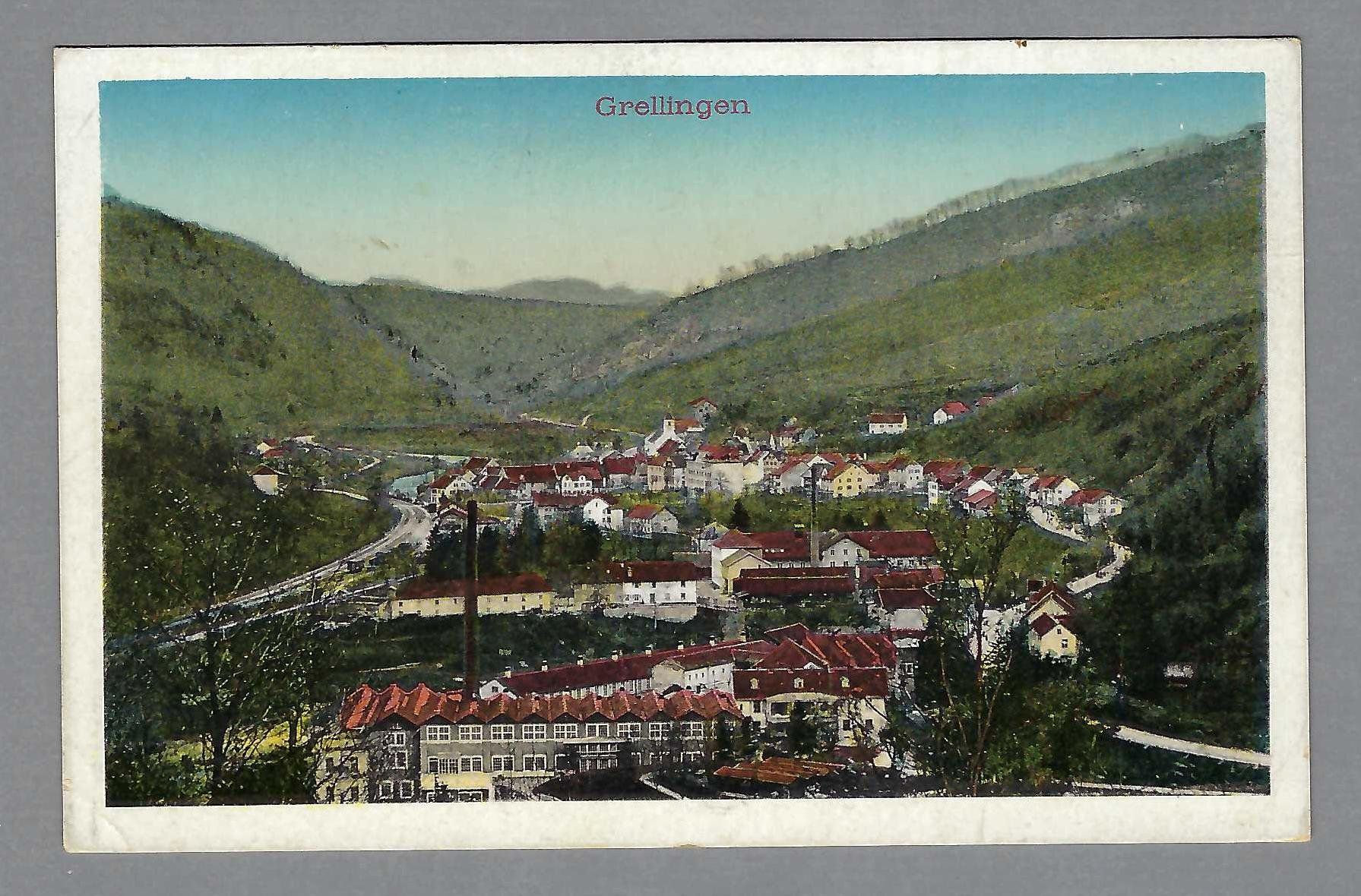 Cartoline postali: GRELLINGEN, FABRIKEN, * – Usato da Pura venduto da ulisse1957