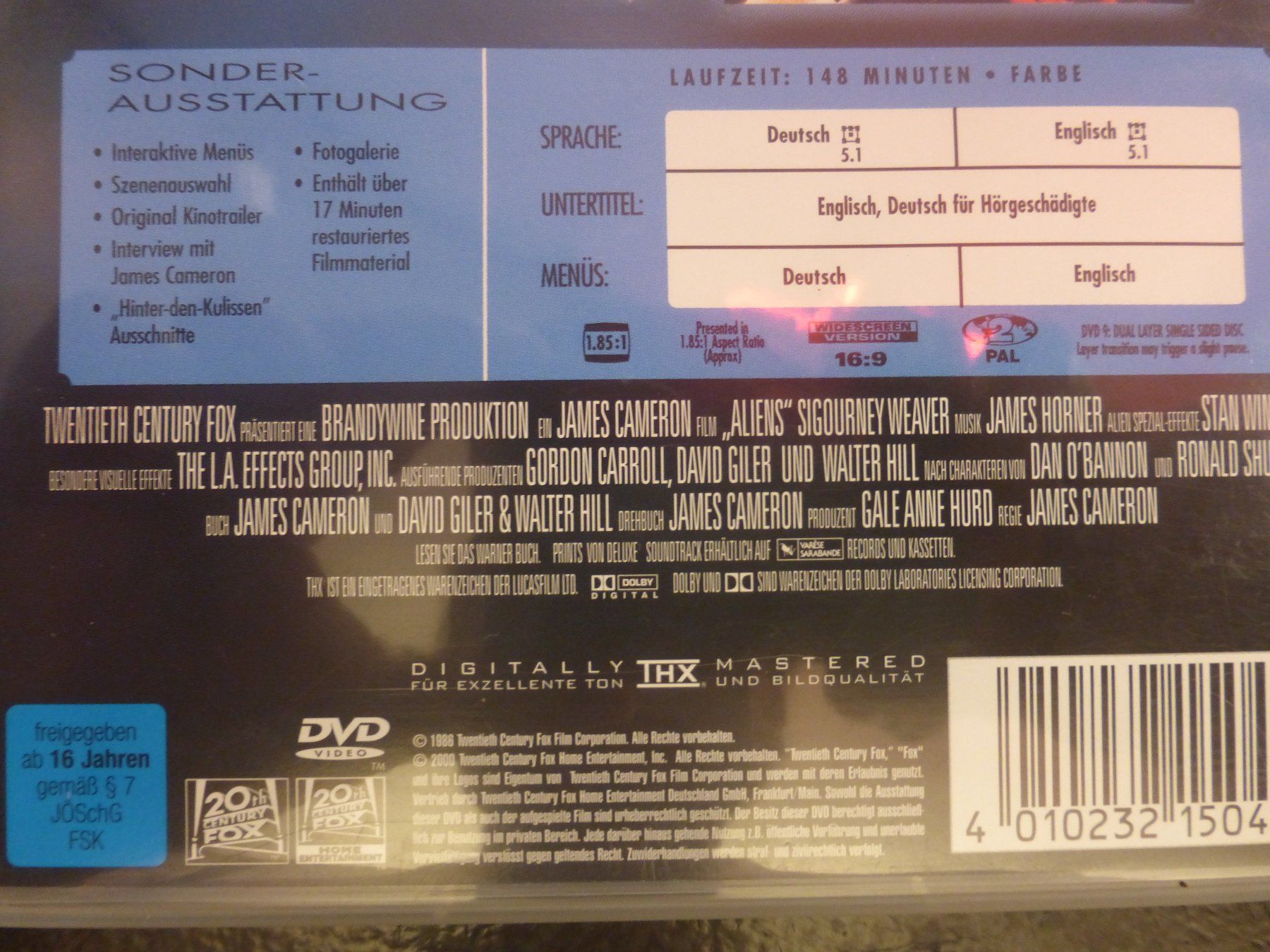 Tutti i DVDs: Alien 1 - 3 Sci Fi Horror DVD – Usato da Zumikon venduto da psisound 4