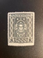 Österreich 1923 Freimarke 5000K Frauenkopf postfrisch