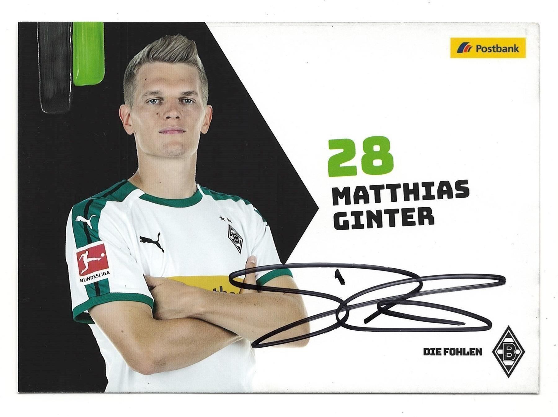Autografi: MATTHIAS GINTER - BOR. MÖNCHENGLADBACH – Usato da Basel venduto da verano1000