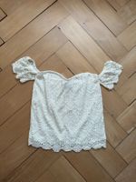 VERO MODA - Carmen Spitzen Shirt weiss XS