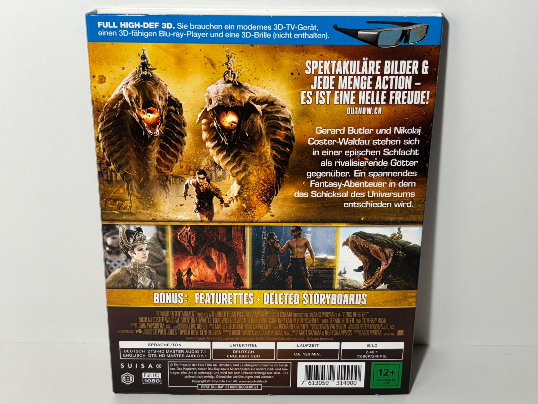Tutti i DVDs: Gods of Egypt Blu Ray 3D – Usato da Wilderswil venduto da Sstriker 1