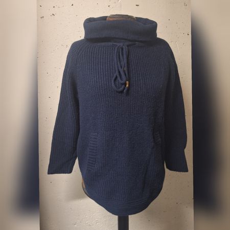 Kookai Strickpullover dunkelblau mit Rollkragen Grösse S