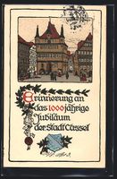 Steindruck-AK Cassel, Das alte Rathaus, 