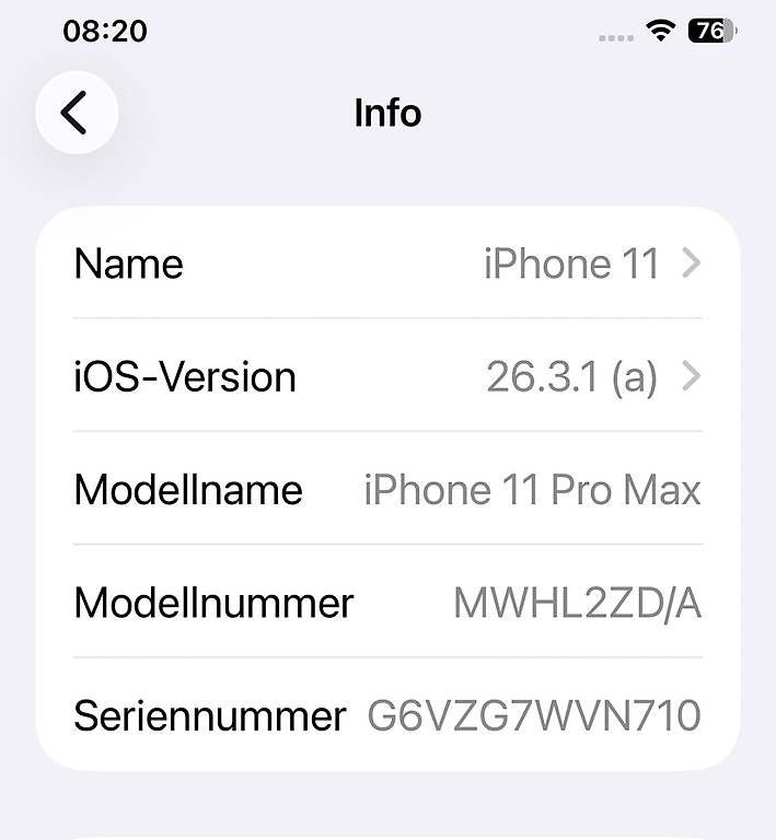 Apple Telefoni cellulari / Smartphones: iPhone 11 Pro Max – Usato da Reinach BL venduto da mar_9yy7 4