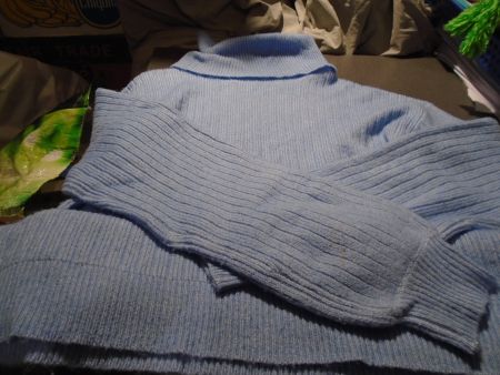 Rollkragenpullover ca. Grösse L, even&odd, Rippenmuster