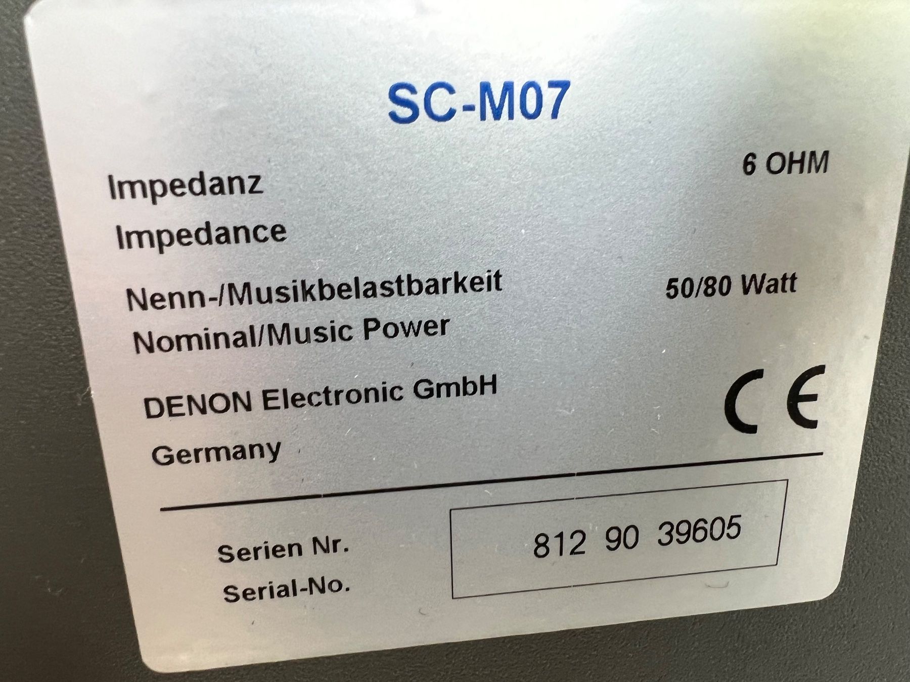 Lautsprecher: Denon SC-M07 Kompaktlautsprecher-Boxen – Gebraucht aus Gebenstorf von Secondtronik 4