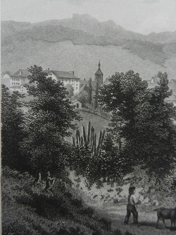 Gravures: Liestal Basel Landschaft Rohbock – D'occasion à Risch par Antikfee 3