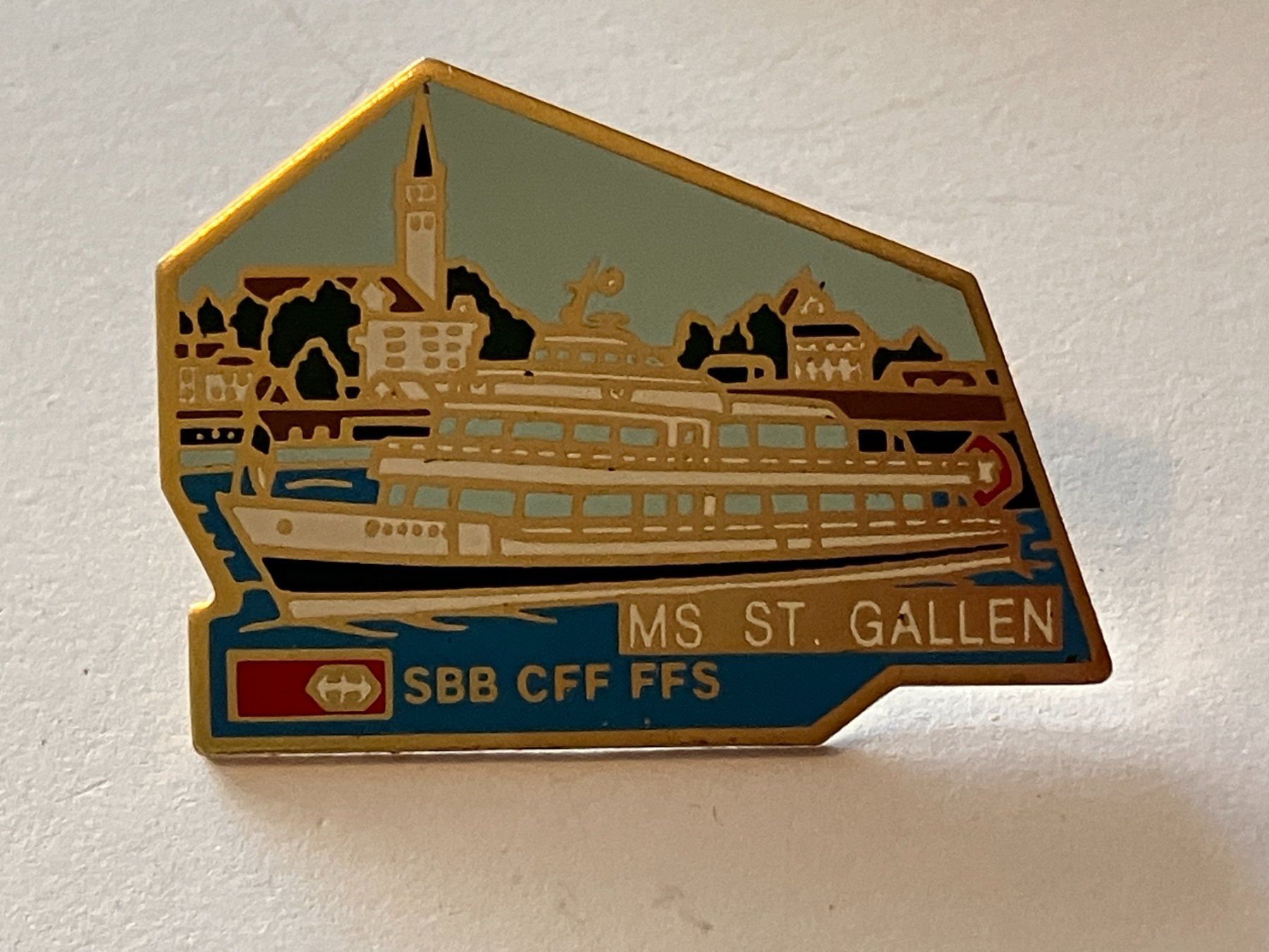 Placchette & Badge: 1 Pin SBB Schifffahrt MS St. Gallen – Usato da Basel venduto da djwwpp