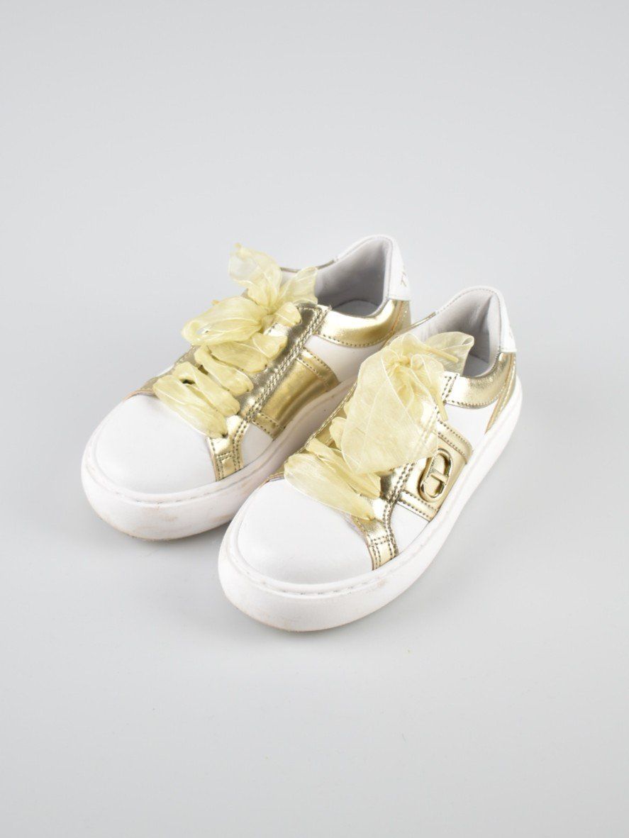 Twinset Scarpe per ragazze: Twinset Sneaker Gr.31, weiss/gold – Usato da Nürensdorf venduto da 2ND_STORY