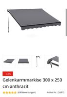 Gelenkarmmarkise 300 x 250 cm anthrazit