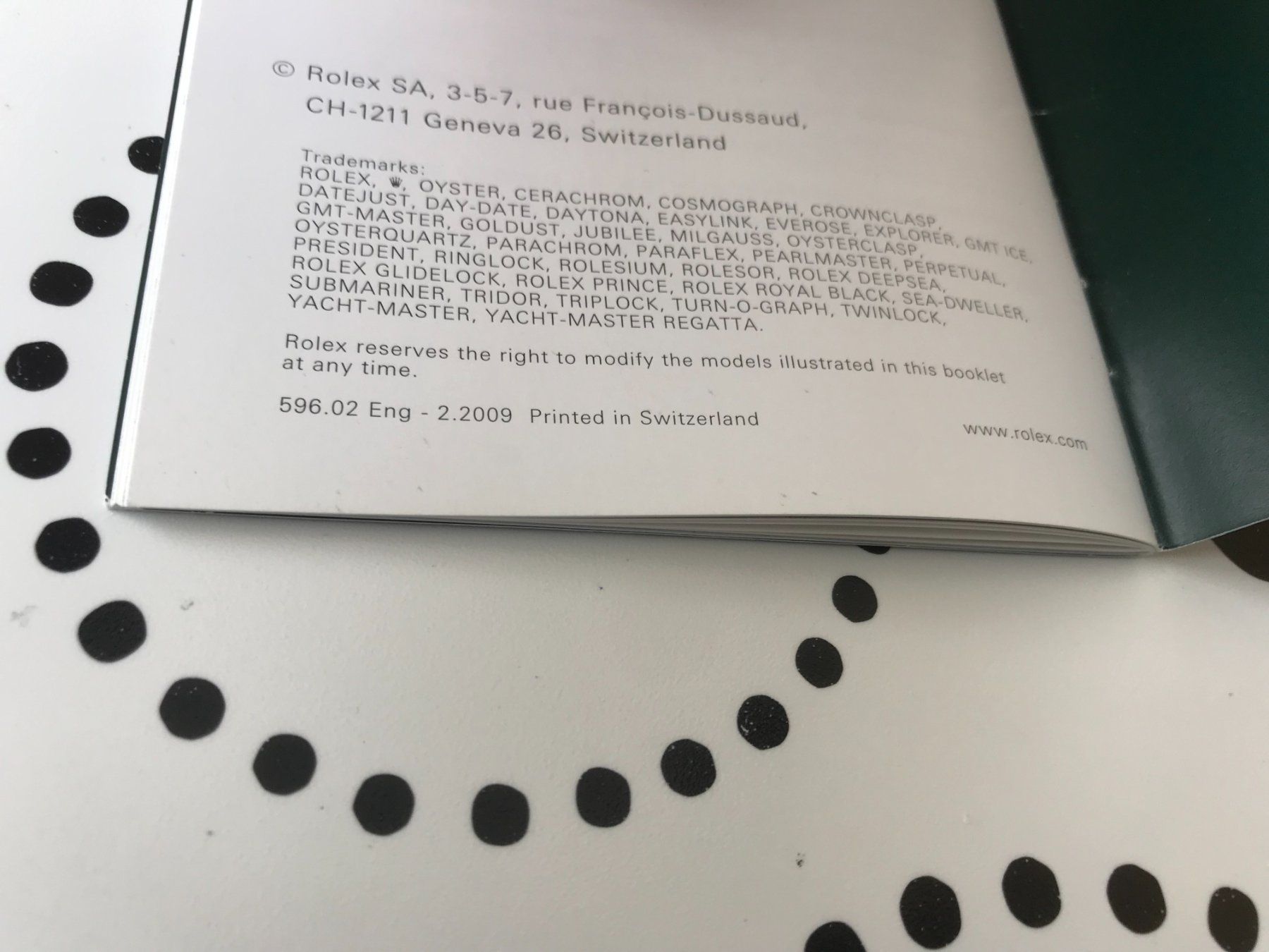 Documenti: ROLEX GMT-MASTER II - OPERATING INSTRUCTIONS - 2.2009 ENG ! – Usato da Epalinges venduto da dream-watch 6