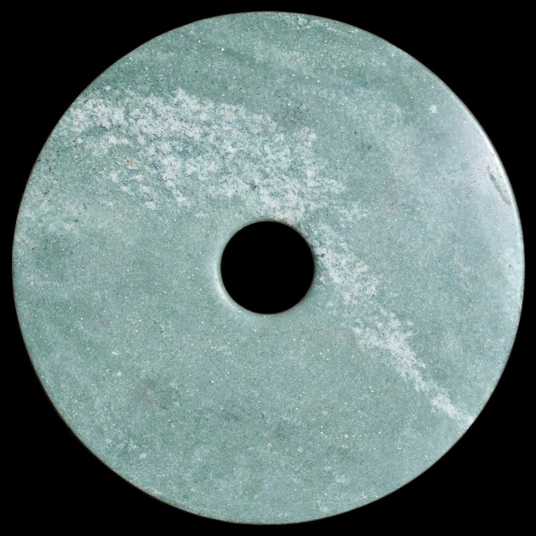 Minerali & Pietre curative: China "Jade" Bi-Scheibe riesig 40cm wohl Serpentin – Usato da Basel venduto da chinarh891