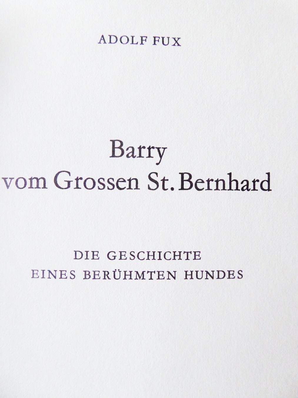 Libri: BARRY vom Grossen St. Bernhard – Usato da Sumiswald venduto da Blau-weiss-Blauer 1