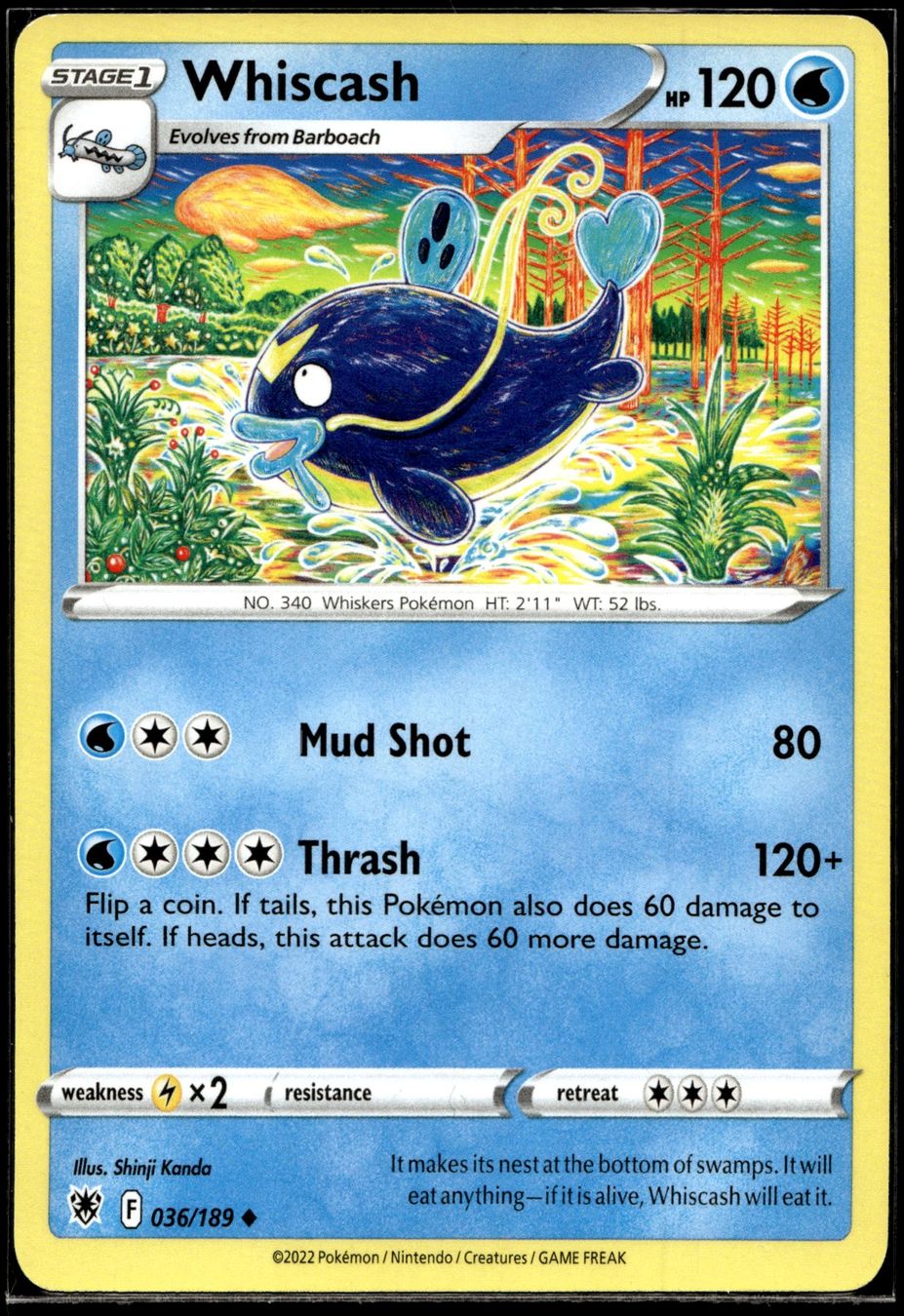 Pokémon Carte collezionabili: Whiscash (ASR EN 036/189) – Usato da Affoltern am Albis venduto da Chiesa_5
