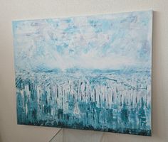 Handgemaltes abstraktes Bild, Meer, Unikat, 100x80