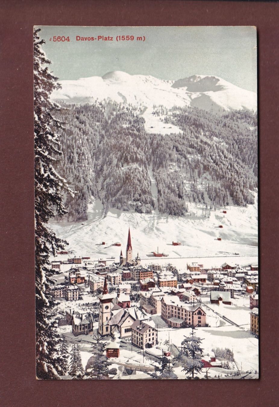 Ansichtskarten: DAVOS-PLATZ unter Schnee – Gebraucht aus Pully von nicecards