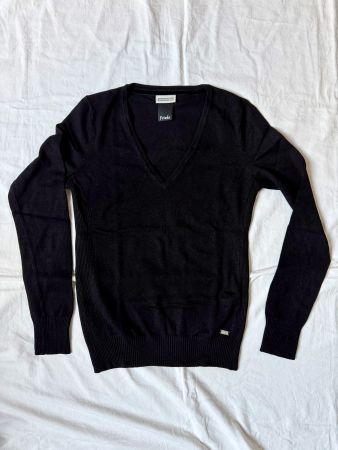 Street One Feinstrick-Pullover schwarz, V-Ausschnitt, Gr. 36