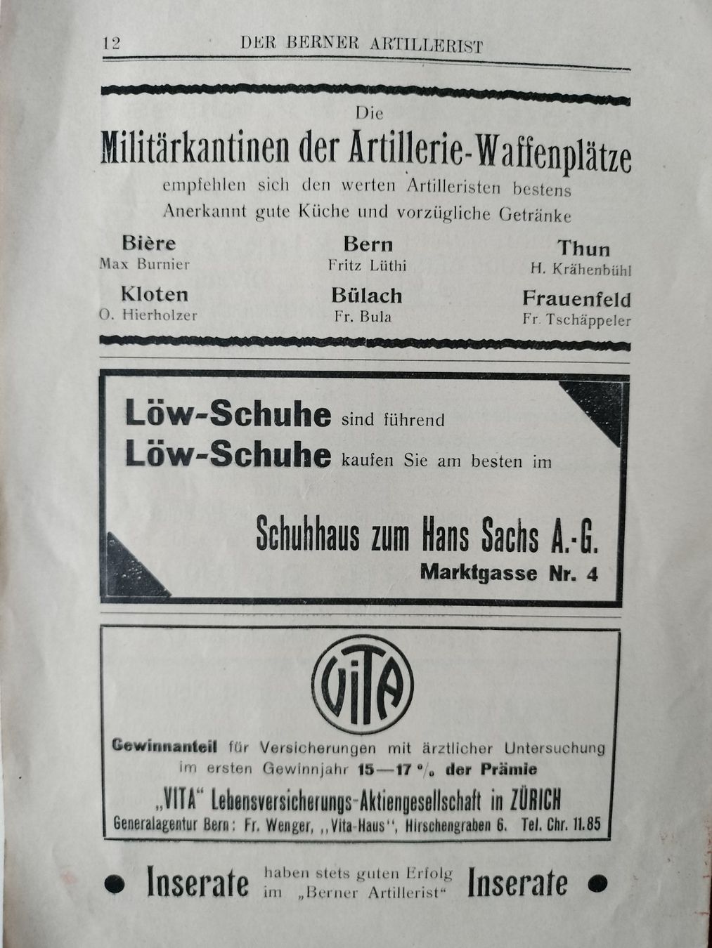 Riviste & Magazine: Antike Schweizer Armee Militär Zeitschrift 1930 – Usato da Schwanden Sigrisw venduto da cadieux71 9