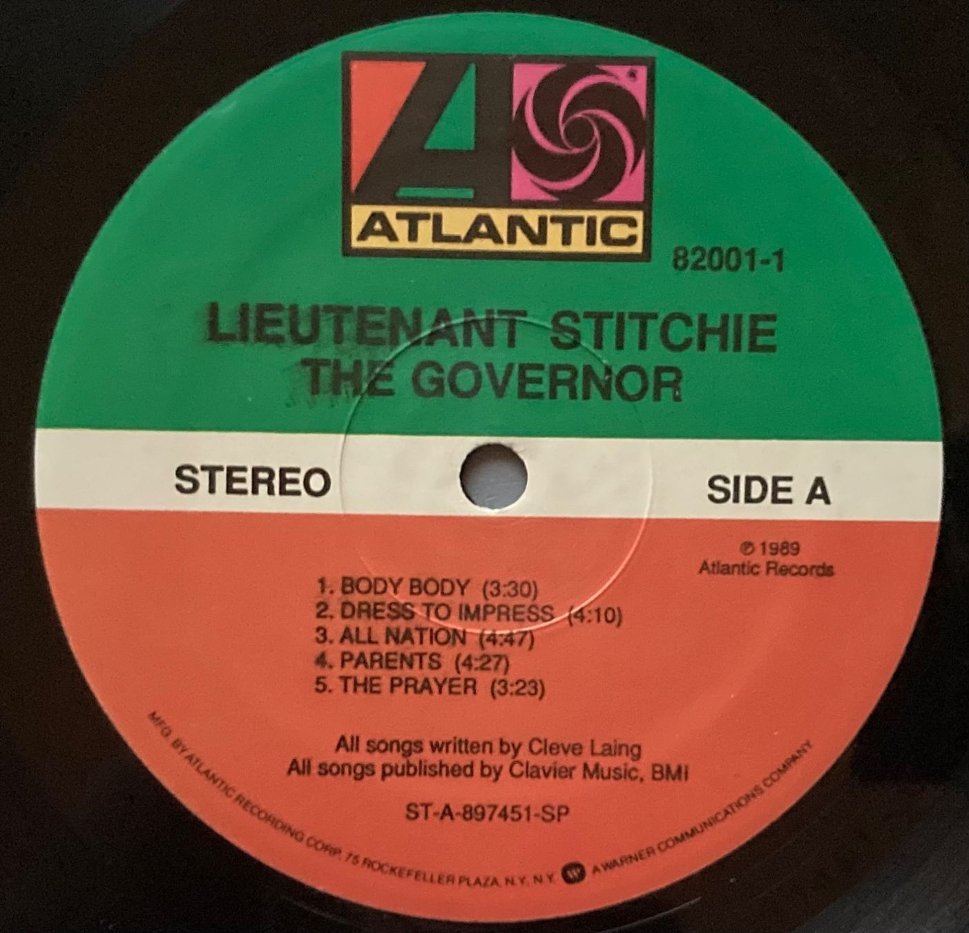 Dischi in vinile: LIEUTENANT STICHIE - THE GOVERNOR – Usato da Poliez-Pittet venduto da Newtown-Records 3