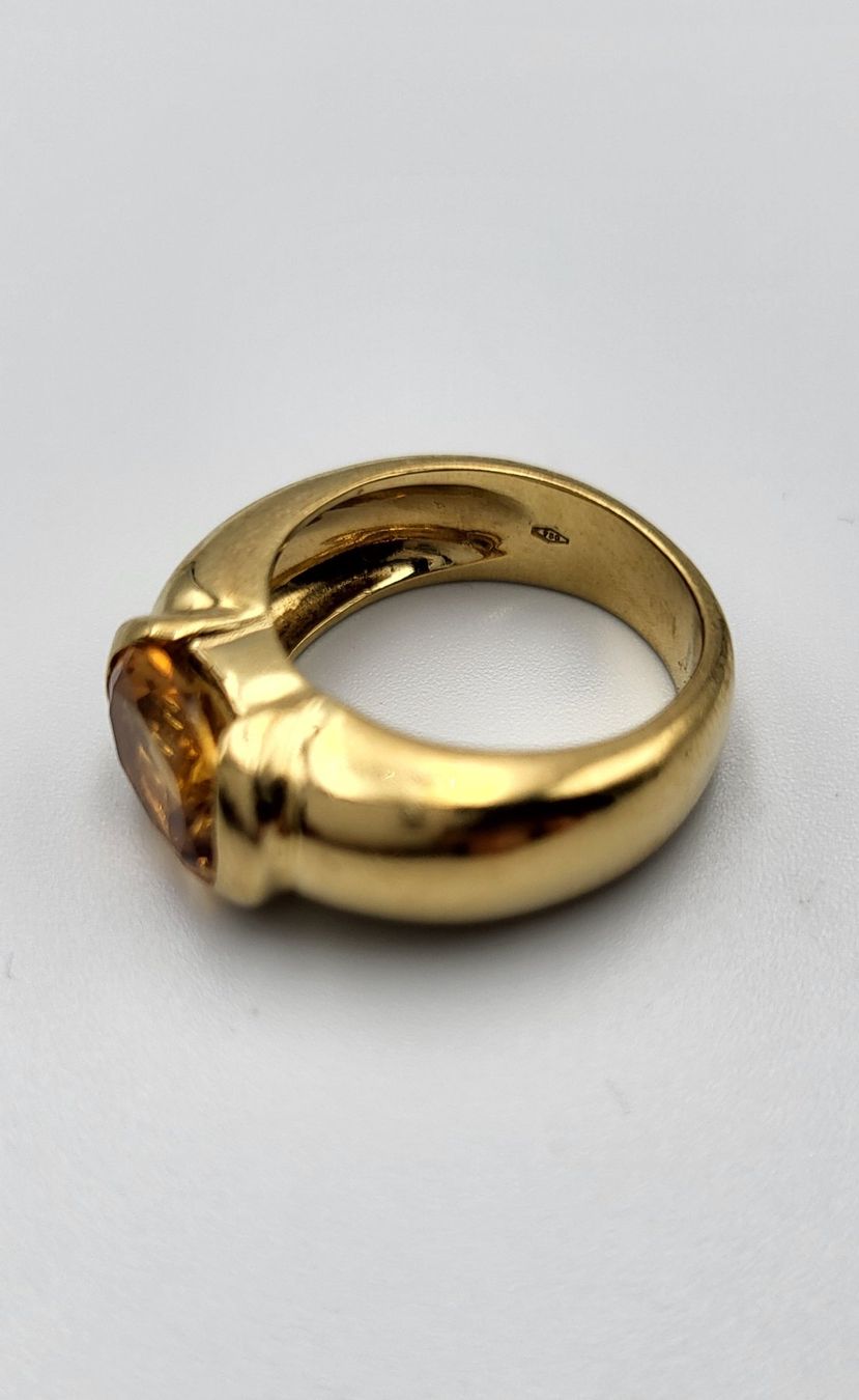 Anelli: 18 Karat 750 Gold Ring Mit Citrin – Usato da Wald ZH venduto da Aniade 1