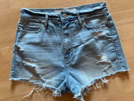 Abercrombie & Fittch Damen Jeans Shorts, Gr. 27, Hellblau