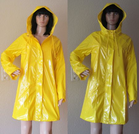 NEU gelber Lackmantel Regenmantel Segeljacke Friesennerz 2XL