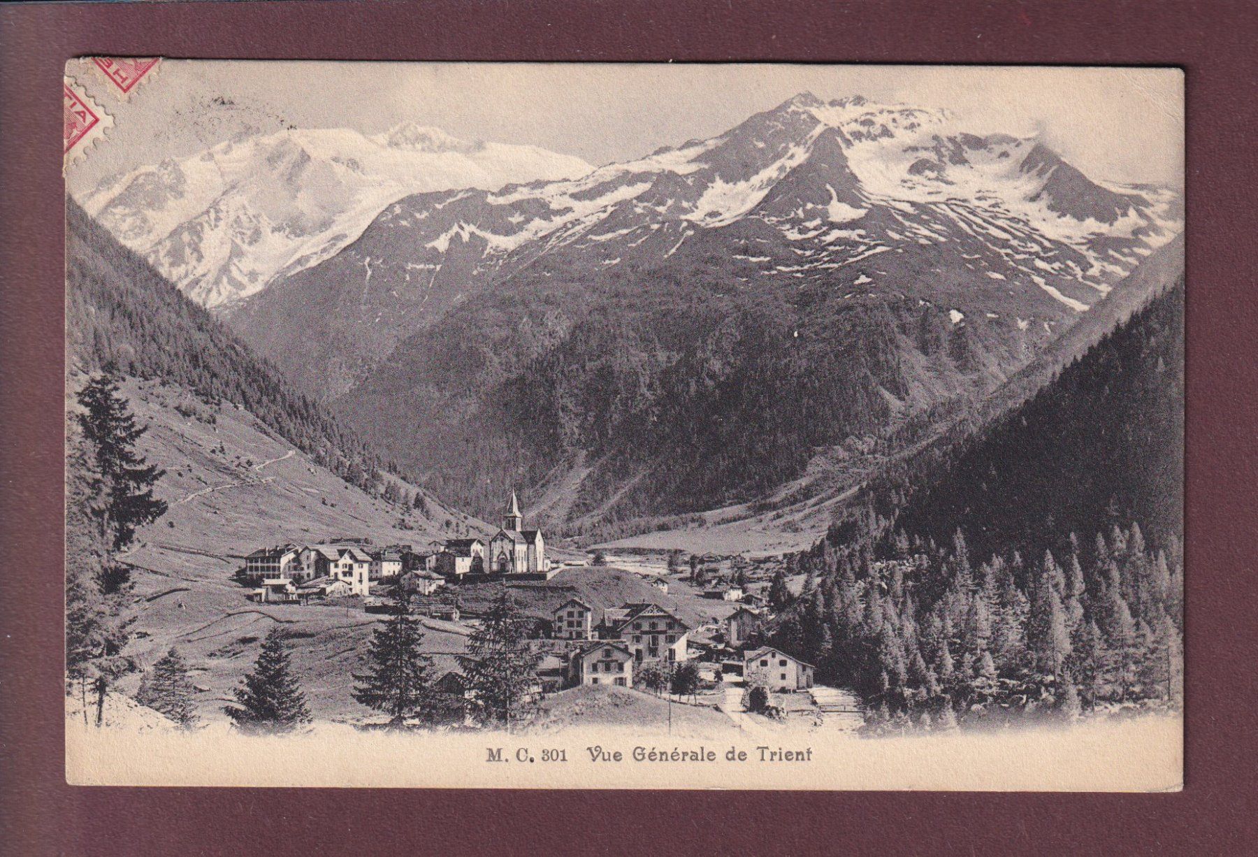 Cartoline postali: TRIENT - Vue générale - 1909 – Usato da Pully venduto da nicecards