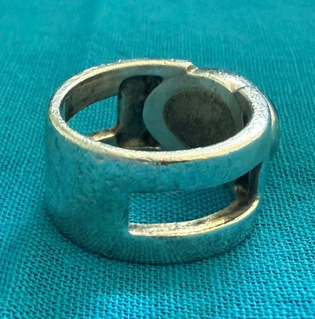 Anelli: Vintage Preloved 925 Silber Ring mit Dunkelviolett Stein – Usato da Osco venduto da Gatto_Nero 2