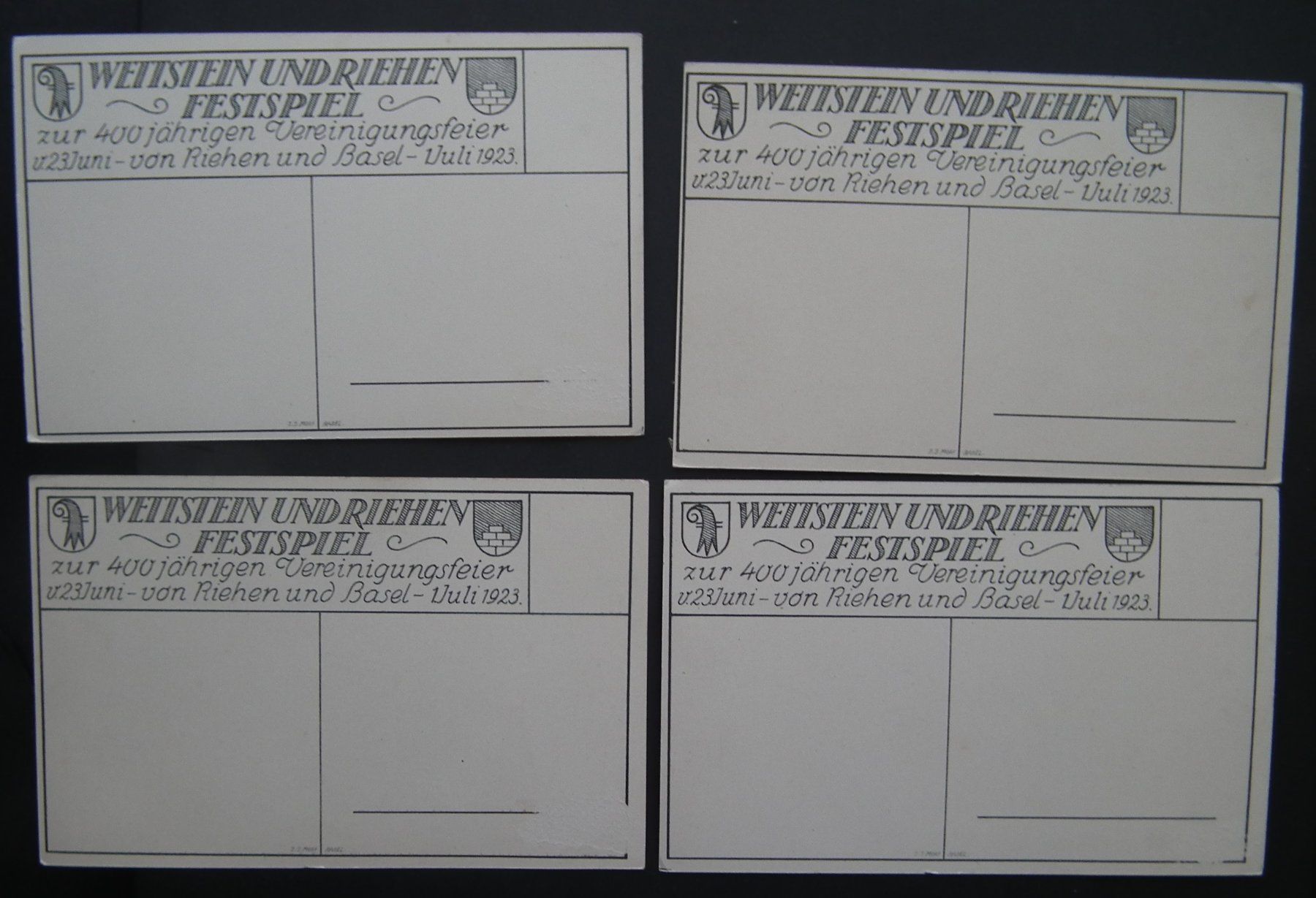 Cartoline postali: Wettstein und Riehen Festspiele 1923 Ansichtskarten – Usato da Kriens venduto da WULLU99 4
