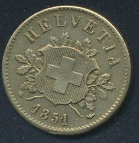 Tutti le monete: 10 Rp. 1851 vz+ – Usato da Roggwil BE venduto da Stampdealer3