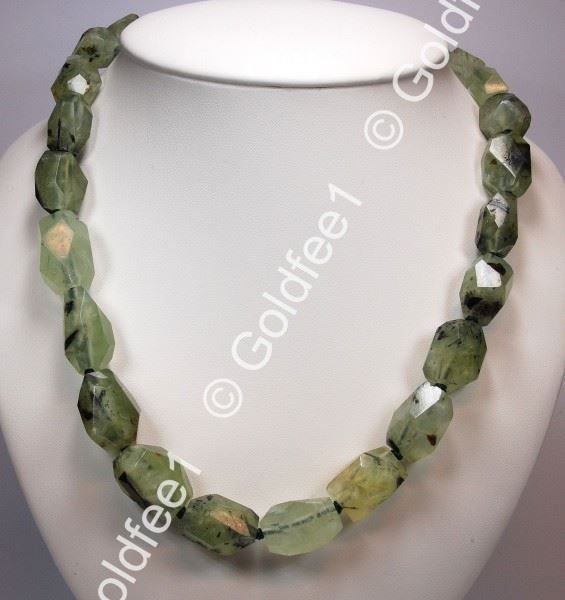 Catenine: Prehnit Kette ca. 54cm 925 Silber – Nuovo e nell'imballaggio originale da Oberglatt ZH venduto da Goldfee1