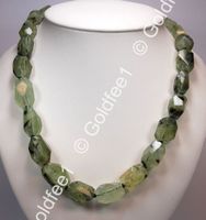 Prehnit Kette ca. 54cm 925 Silber