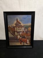 Gemälde von O.L. Woas, 1928, Frauenfeld, Herbstmotiv