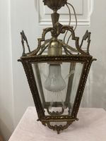 Lustre Ancien en Laiton et Verre, Style Lanterne Vintage ✨