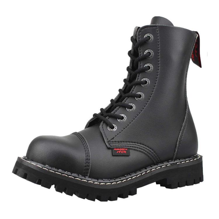Angry Itch 14-Loch 5-Buckle Gothic Punk Army Ranger Leder Armee Stiefel