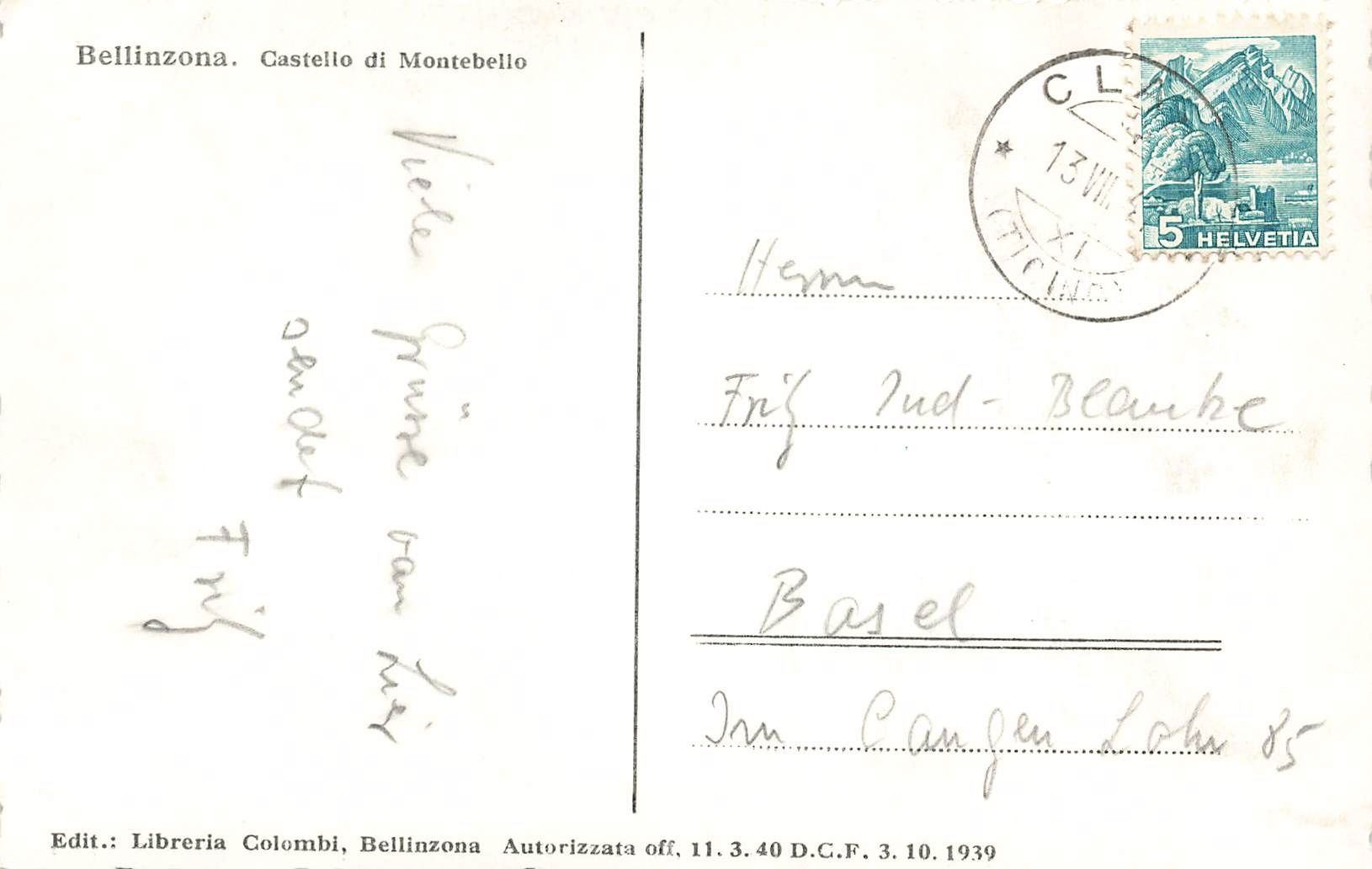 Cartes postales: Bellinzona castello Montebello – D'occasion à Biasca par Blenio71 1