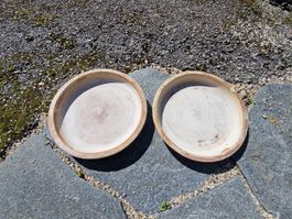 2er Set Blumentopfuntersetzer aus Ton, Ø 30cm