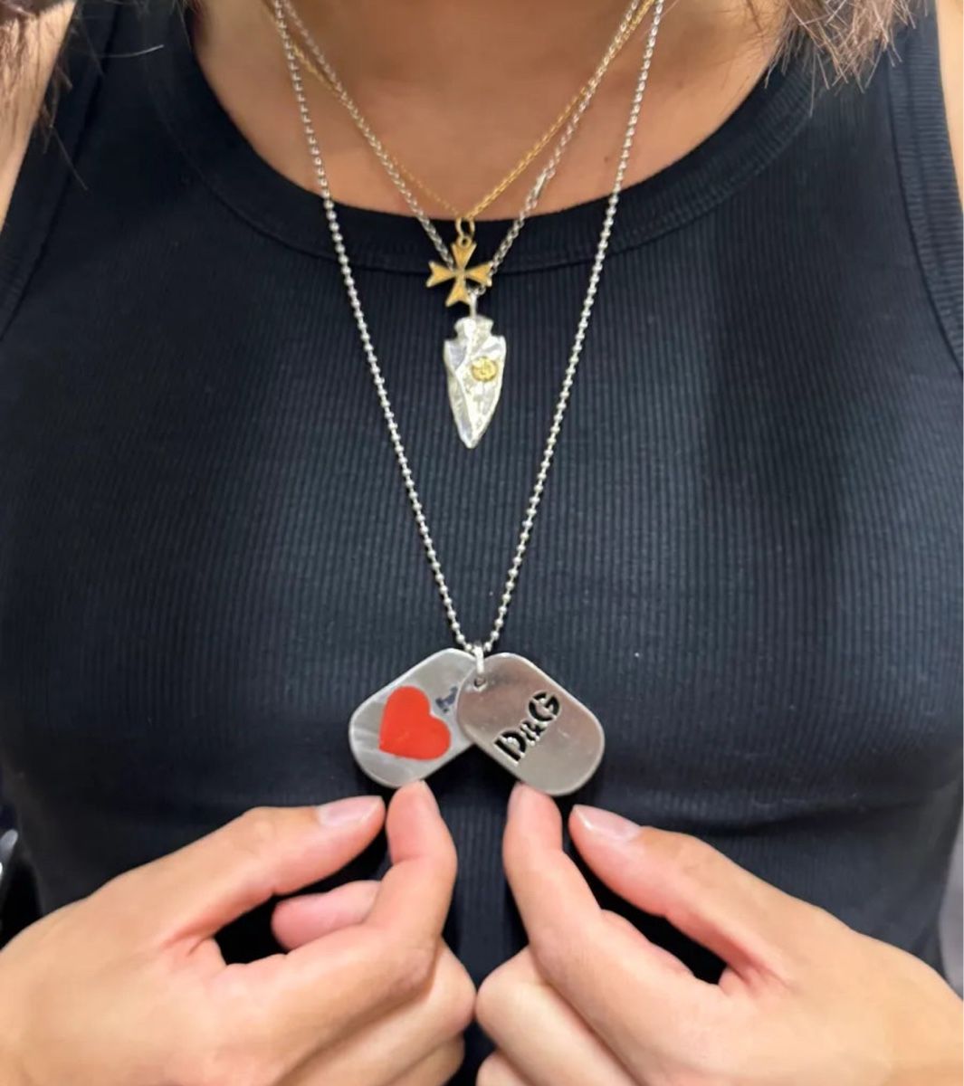 Dolce & Gabbana Ciondoli: D&G Halskette mit Herzanhänger, Silber – Nuovo (secondo la descrizione) da Rottenschwil venduto da BSig1808