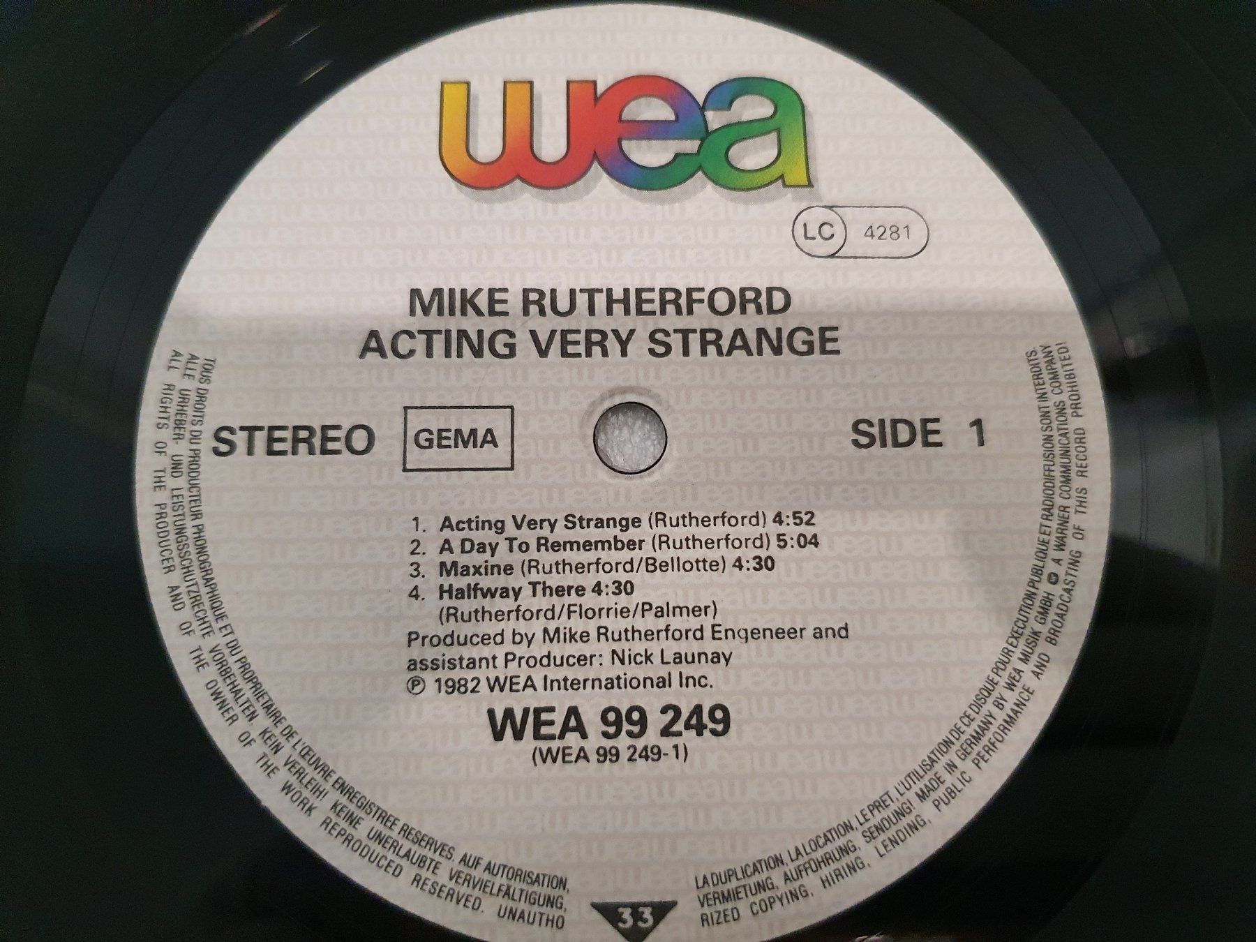 Schallplatten: Mike Rutherford – Acting Very Strange – Gebraucht aus Uster von Vinyl-Leidenschaft 3