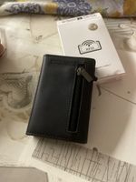 Neue RFID-Geldbörse aus schwarzem Leder