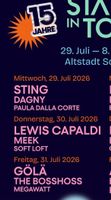 Stars in Town, 2 Stk 3-Tagespässe für erste Festivalwoche