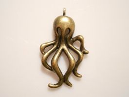 1 Stk.Oktopus Messing Schmuckanhänger/-Teil.Twint:Ja.