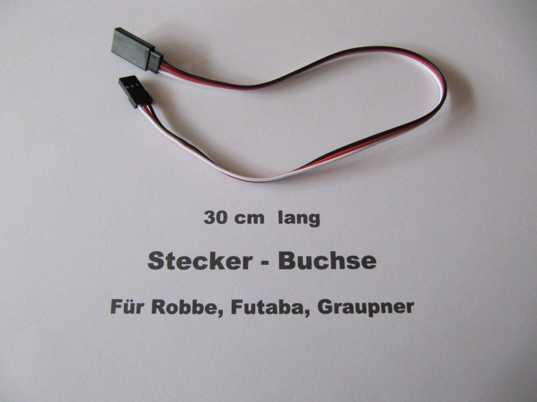 Modellismo RC: Modellbau, Servoverlängerungskabel Stecker-Buchse  ca. 30 cm – Nuovo (secondo la descrizione) da Basel venduto da Kuba2