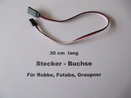 Modellbau, Servoverlängerungskabel Stecker-Buchse  ca. 30 cm